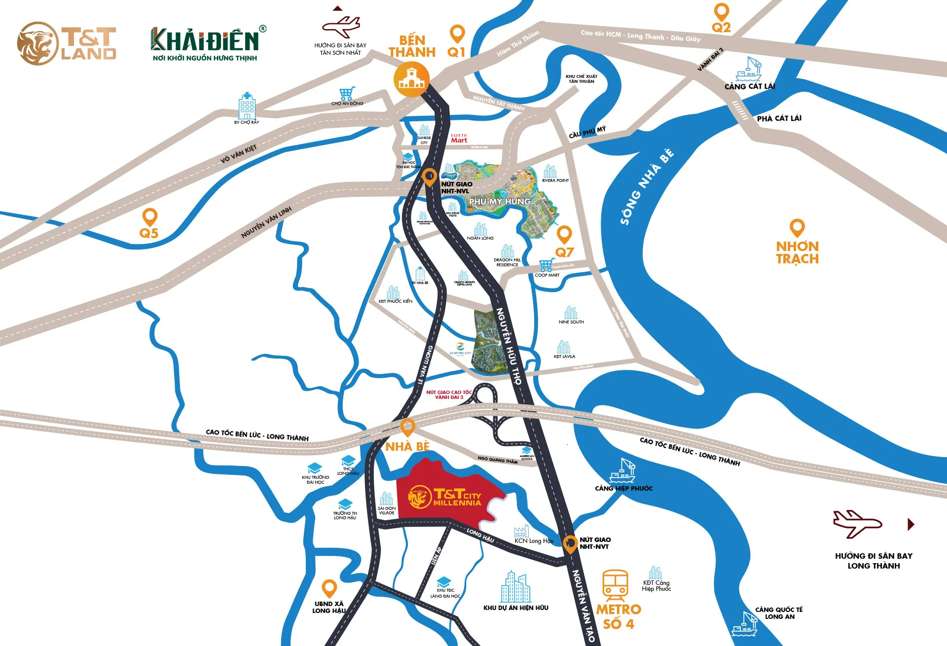 Vị trí dự án TT City Millennia Long Hậu