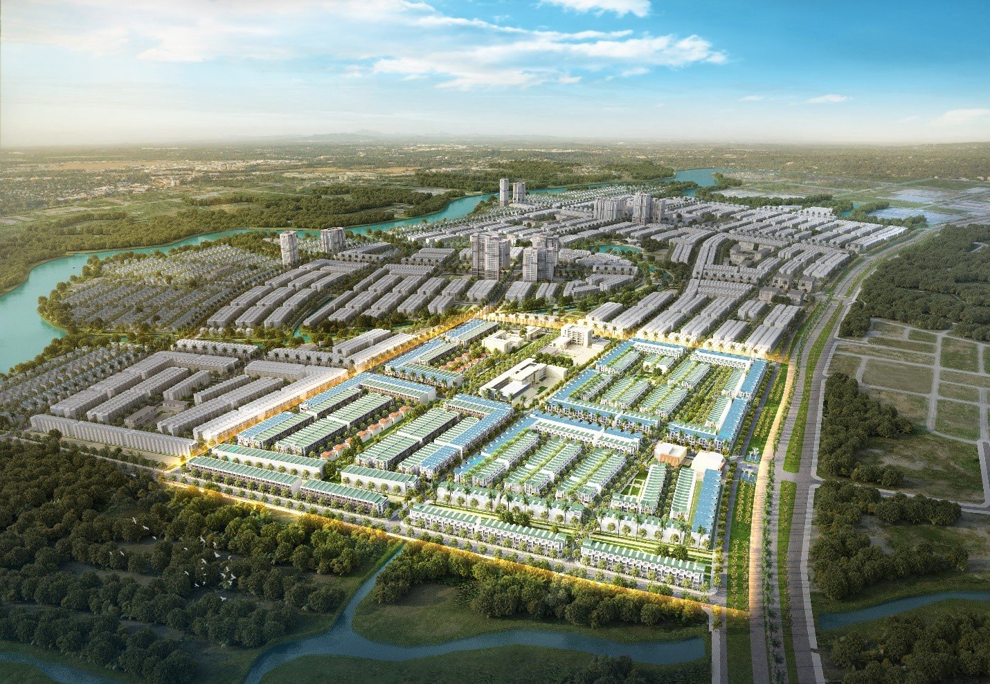 Dự án T&T City Millennia có quy mô gần 300 hecta liền kề khu công nghiệp Long Hậu.